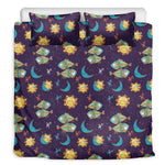 Cute Cartoon Pisces Pattern Print Duvet Cover Bedding Set