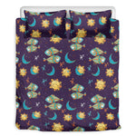 Cute Cartoon Pisces Pattern Print Duvet Cover Bedding Set