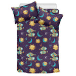 Cute Cartoon Pisces Pattern Print Duvet Cover Bedding Set