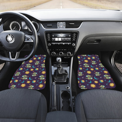Cute Cartoon Pisces Pattern Print Front and Back Car Floor Mats
