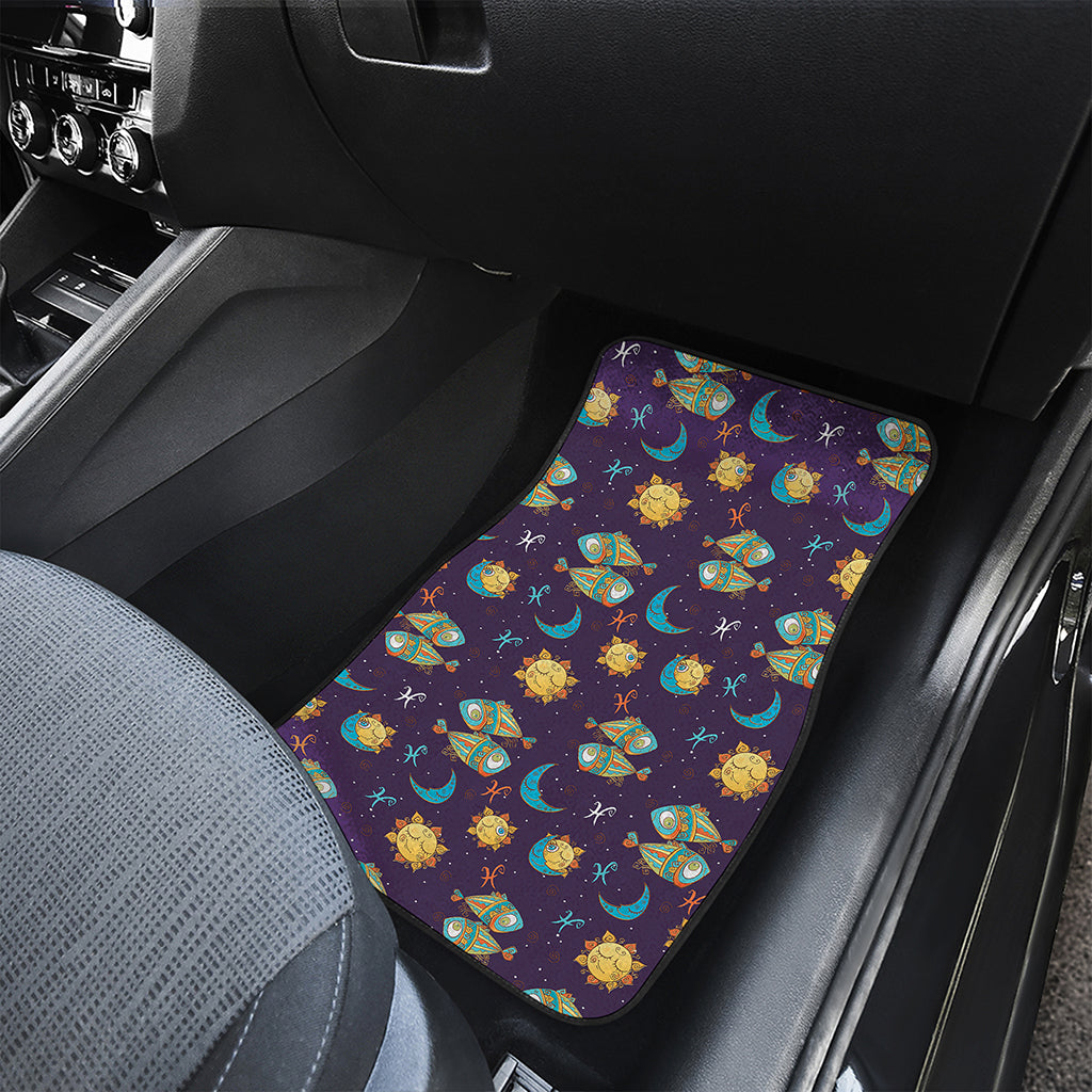 Cute Cartoon Pisces Pattern Print Front Car Floor Mats