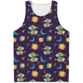 Cute Cartoon Pisces Pattern Print Men's Tank Top