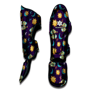 Cute Cartoon Pisces Pattern Print Muay Thai Shin Guard