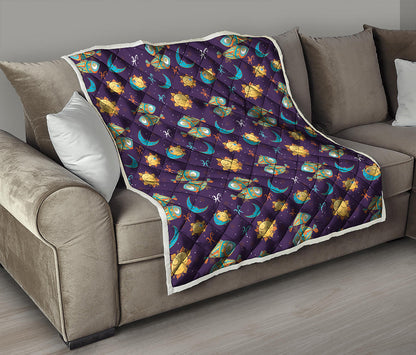 Cute Cartoon Pisces Pattern Print Quilt