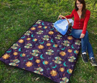 Cute Cartoon Pisces Pattern Print Quilt