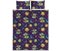Cute Cartoon Pisces Pattern Print Quilt Bed Set