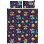 Cute Cartoon Pisces Pattern Print Quilt Bed Set
