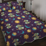 Cute Cartoon Pisces Pattern Print Quilt Bed Set