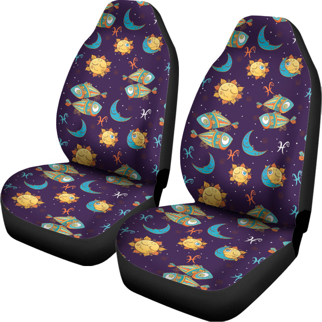 Cute Cartoon Pisces Pattern Print Universal Fit Car Seat Covers