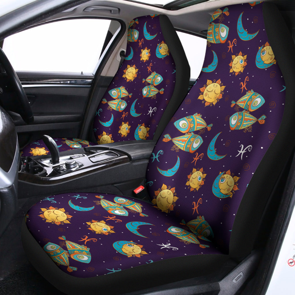 Cute Cartoon Pisces Pattern Print Universal Fit Car Seat Covers