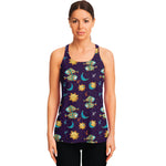 Cute Cartoon Pisces Pattern Print Women's Racerback Tank Top