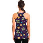 Cute Cartoon Pisces Pattern Print Women's Racerback Tank Top