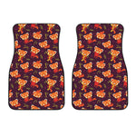 Cute Cartoon Red Panda Pattern Print Front Car Floor Mats