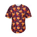 Cute Cartoon Red Panda Pattern Print Men's Baseball Jersey