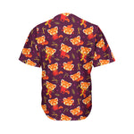 Cute Cartoon Red Panda Pattern Print Men's Baseball Jersey