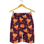 Cute Cartoon Red Panda Pattern Print Men's Shorts