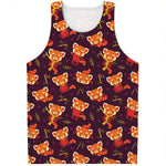 Cute Cartoon Red Panda Pattern Print Men's Tank Top