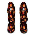 Cute Cartoon Red Panda Pattern Print Muay Thai Shin Guards