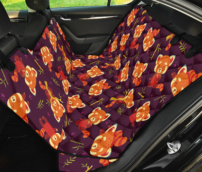 Cute Cartoon Red Panda Pattern Print Pet Car Back Seat Cover