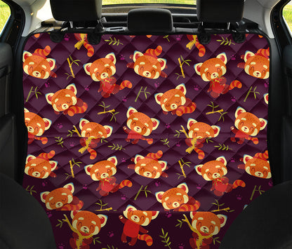 Cute Cartoon Red Panda Pattern Print Pet Car Back Seat Cover