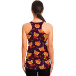 Cute Cartoon Red Panda Pattern Print Women's Racerback Tank Top