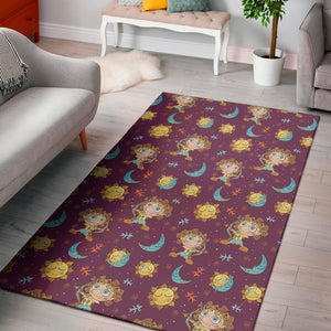 Cute Cartoon Sagittarius Pattern Print Area Rug