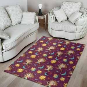 Cute Cartoon Sagittarius Pattern Print Area Rug