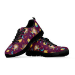 Cute Cartoon Sagittarius Pattern Print Black Sneakers