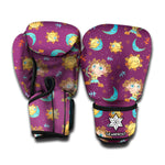 Cute Cartoon Sagittarius Pattern Print Boxing Gloves