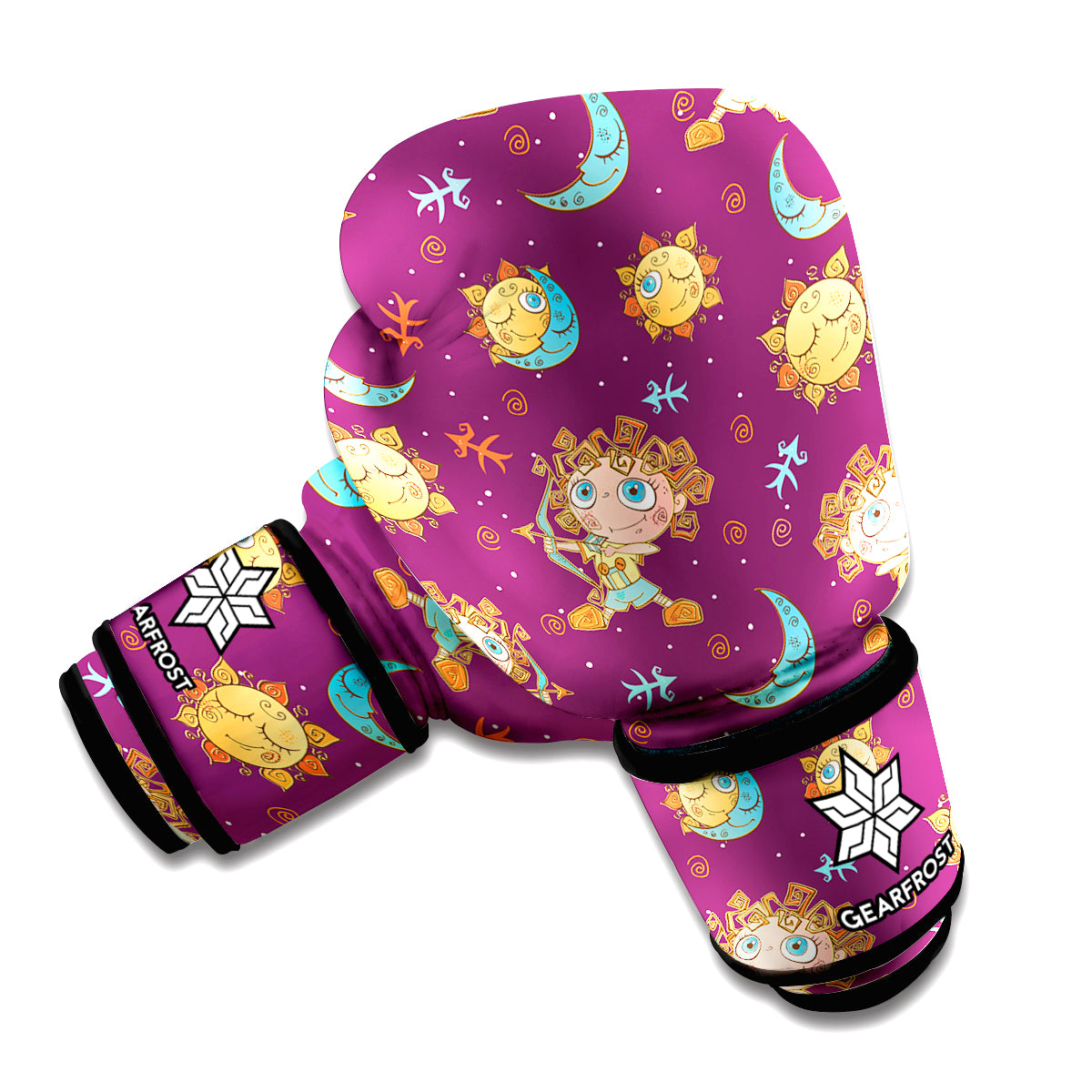 Cute Cartoon Sagittarius Pattern Print Boxing Gloves