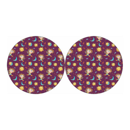 Cute Cartoon Sagittarius Pattern Print Car Coasters