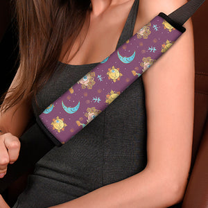 Cute Cartoon Sagittarius Pattern Print Car Seat Belt Covers