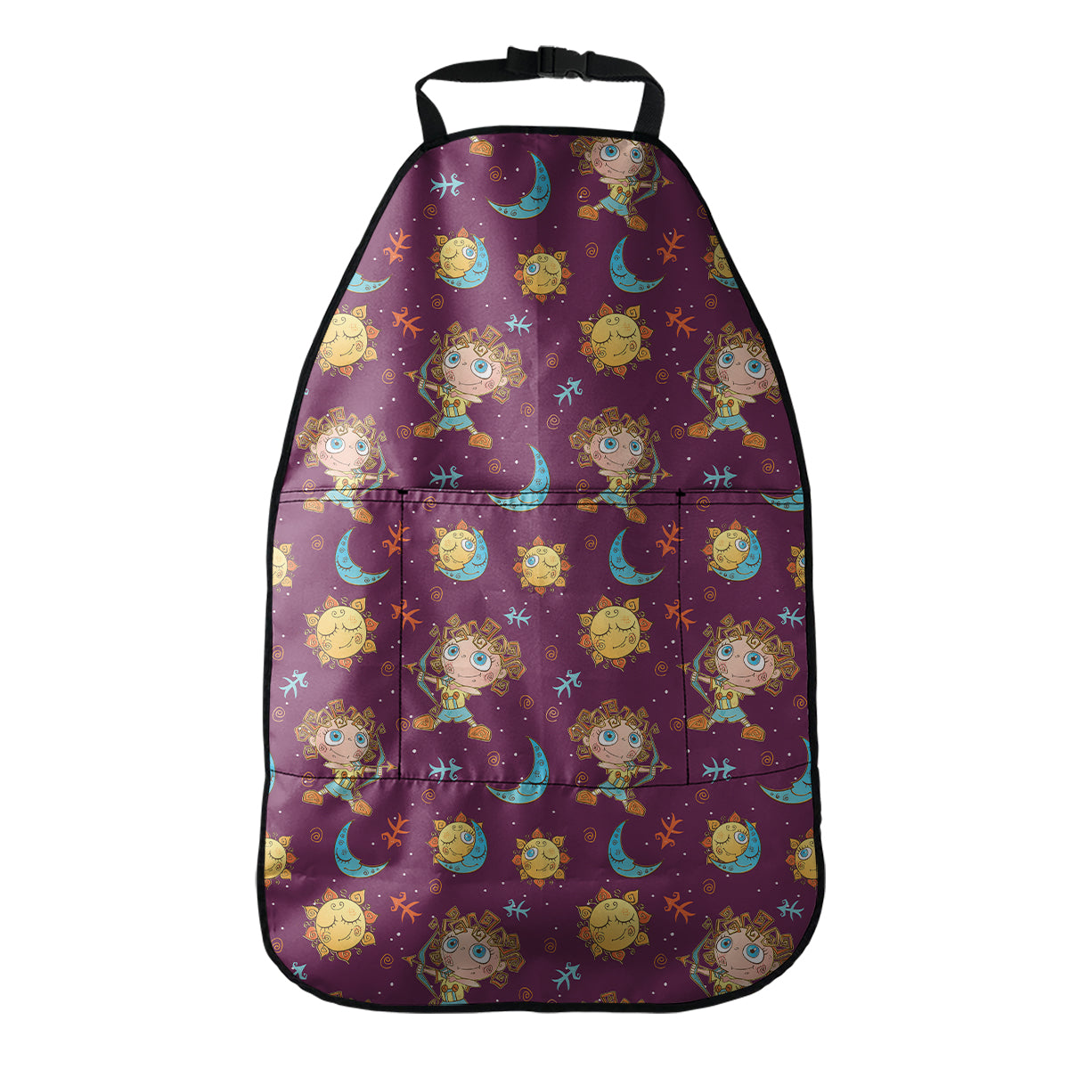 Cute Cartoon Sagittarius Pattern Print Car Seat Organizers