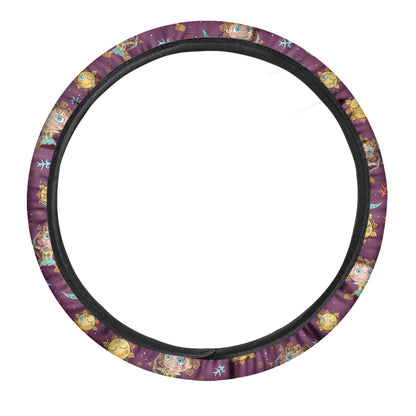 Cute Cartoon Sagittarius Pattern Print Car Steering Wheel Cover