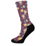 Cute Cartoon Sagittarius Pattern Print Crew Socks