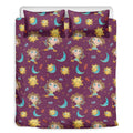 Cute Cartoon Sagittarius Pattern Print Duvet Cover Bedding Set