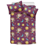 Cute Cartoon Sagittarius Pattern Print Duvet Cover Bedding Set