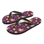 Cute Cartoon Sagittarius Pattern Print Flip Flops