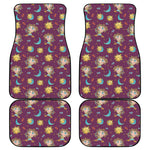 Cute Cartoon Sagittarius Pattern Print Front and Back Car Floor Mats