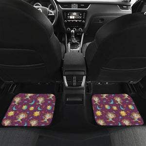 Cute Cartoon Sagittarius Pattern Print Front and Back Car Floor Mats