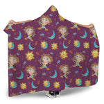 Cute Cartoon Sagittarius Pattern Print Hooded Blanket