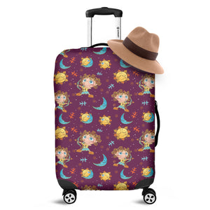 Cute Cartoon Sagittarius Pattern Print Luggage Cover