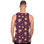 Cute Cartoon Sagittarius Pattern Print Men's Tank Top