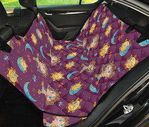 Cute Cartoon Sagittarius Pattern Print Pet Car Back Seat Cover