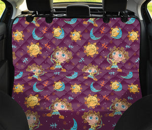 Cute Cartoon Sagittarius Pattern Print Pet Car Back Seat Cover