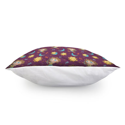 Cute Cartoon Sagittarius Pattern Print Pillow Cover