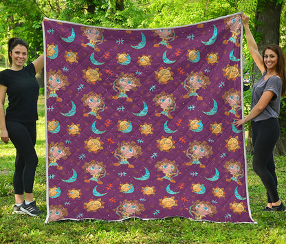 Cute Cartoon Sagittarius Pattern Print Quilt