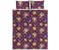 Cute Cartoon Sagittarius Pattern Print Quilt Bed Set