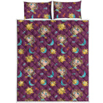 Cute Cartoon Sagittarius Pattern Print Quilt Bed Set