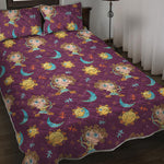 Cute Cartoon Sagittarius Pattern Print Quilt Bed Set